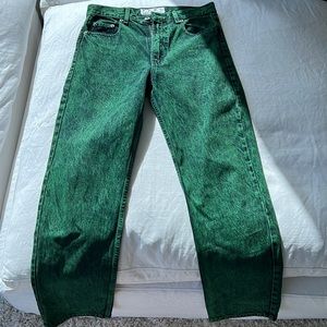 Proenza schouler green denim size 27